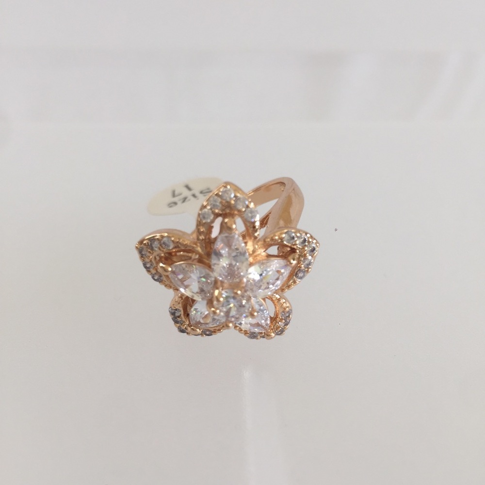 Gold Filled CZ Flower Ring
